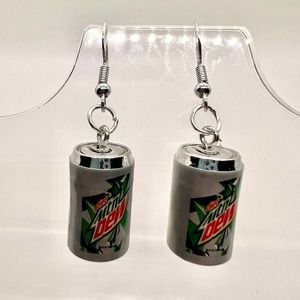 Diet Mt Dew Earrings - Soda Can Earrings - Drink Earrings - Y2K Earrings